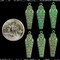 Verdigris Finished Brass Egyptian Mummy Sarcophagus Charms or Pendants - Set of Six - V-C73